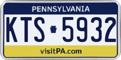 PA license plate KTS5932