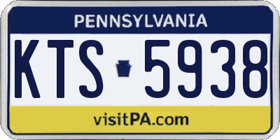 PA license plate KTS5938