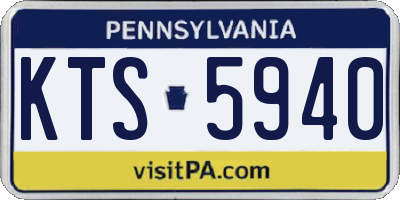 PA license plate KTS5940