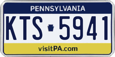 PA license plate KTS5941