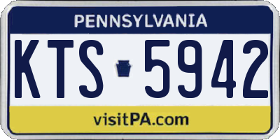 PA license plate KTS5942