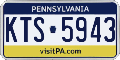 PA license plate KTS5943