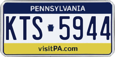 PA license plate KTS5944