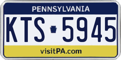 PA license plate KTS5945