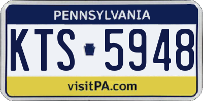 PA license plate KTS5948
