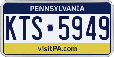 PA license plate KTS5949