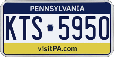 PA license plate KTS5950