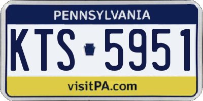 PA license plate KTS5951