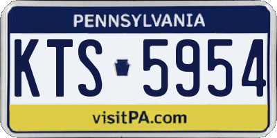 PA license plate KTS5954