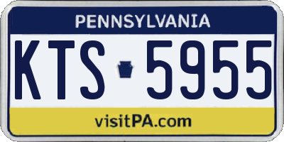 PA license plate KTS5955