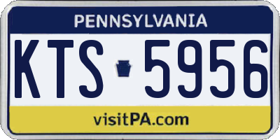 PA license plate KTS5956