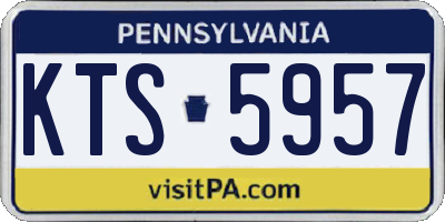 PA license plate KTS5957