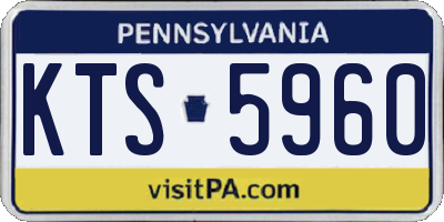 PA license plate KTS5960