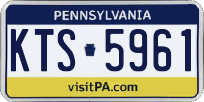 PA license plate KTS5961