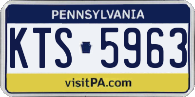 PA license plate KTS5963