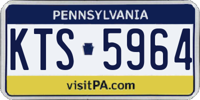 PA license plate KTS5964