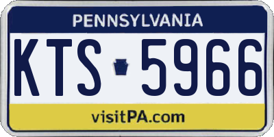 PA license plate KTS5966