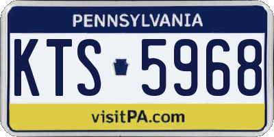 PA license plate KTS5968