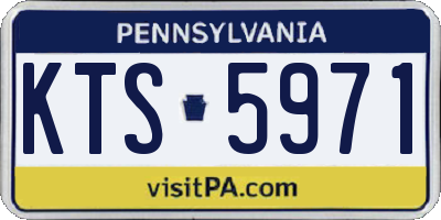 PA license plate KTS5971