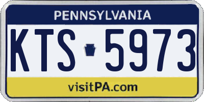 PA license plate KTS5973