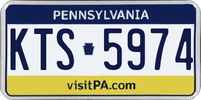 PA license plate KTS5974