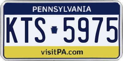 PA license plate KTS5975