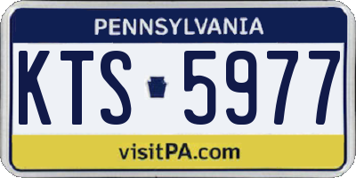 PA license plate KTS5977