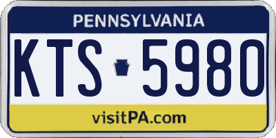 PA license plate KTS5980