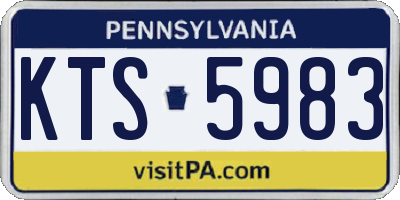 PA license plate KTS5983