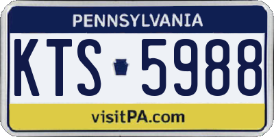 PA license plate KTS5988
