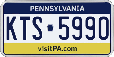 PA license plate KTS5990