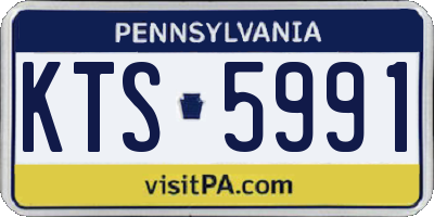 PA license plate KTS5991