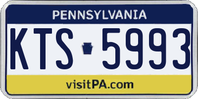 PA license plate KTS5993