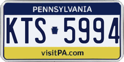 PA license plate KTS5994