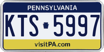 PA license plate KTS5997