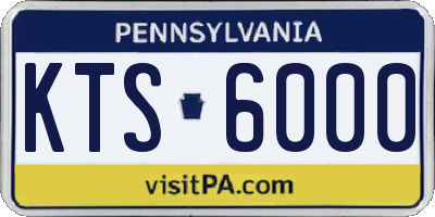 PA license plate KTS6000