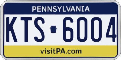 PA license plate KTS6004