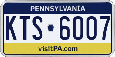 PA license plate KTS6007