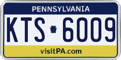 PA license plate KTS6009