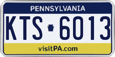 PA license plate KTS6013