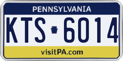 PA license plate KTS6014