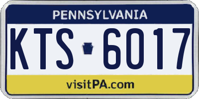 PA license plate KTS6017