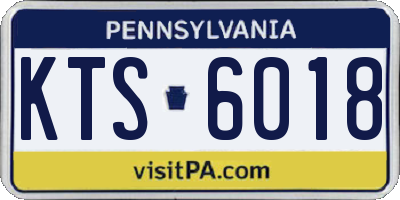 PA license plate KTS6018