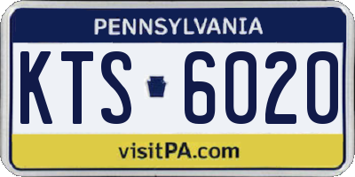PA license plate KTS6020