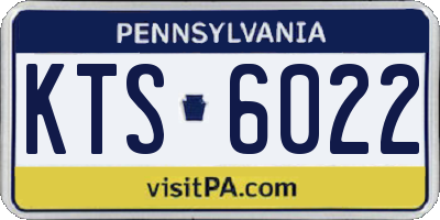 PA license plate KTS6022
