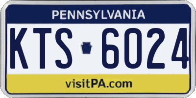 PA license plate KTS6024
