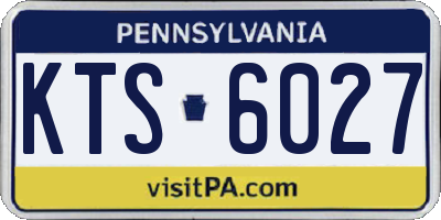 PA license plate KTS6027