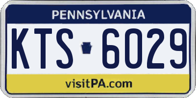 PA license plate KTS6029