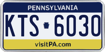PA license plate KTS6030