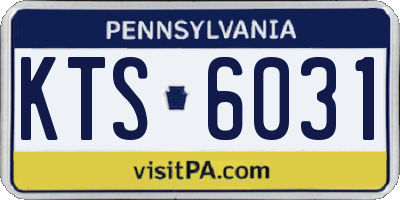PA license plate KTS6031